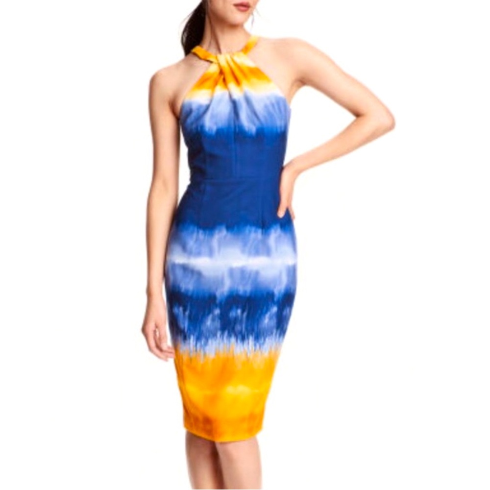 H&M Stunning Tie Dye Midi Halter Dress